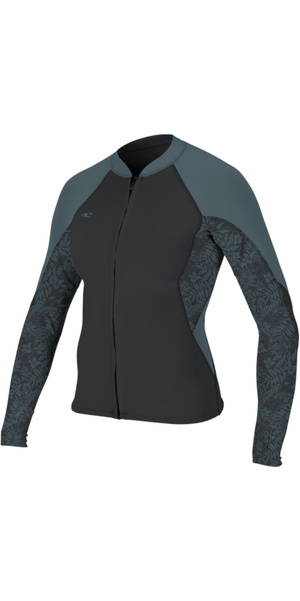 2026 O'Neill Womens Bahia 1/0.5mm Full-Zip Jacket 4933 - Tempered Steel / Shaded Island Sky / Shade